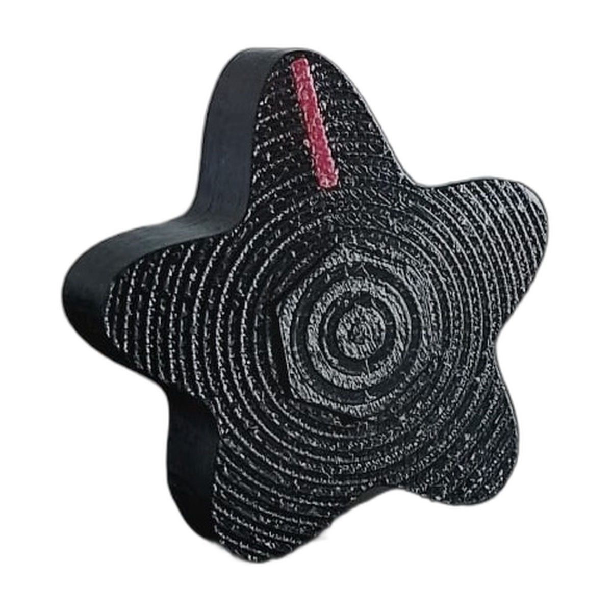 Yantrik 48 mm five-lobe star knob — face view with the red index lobe